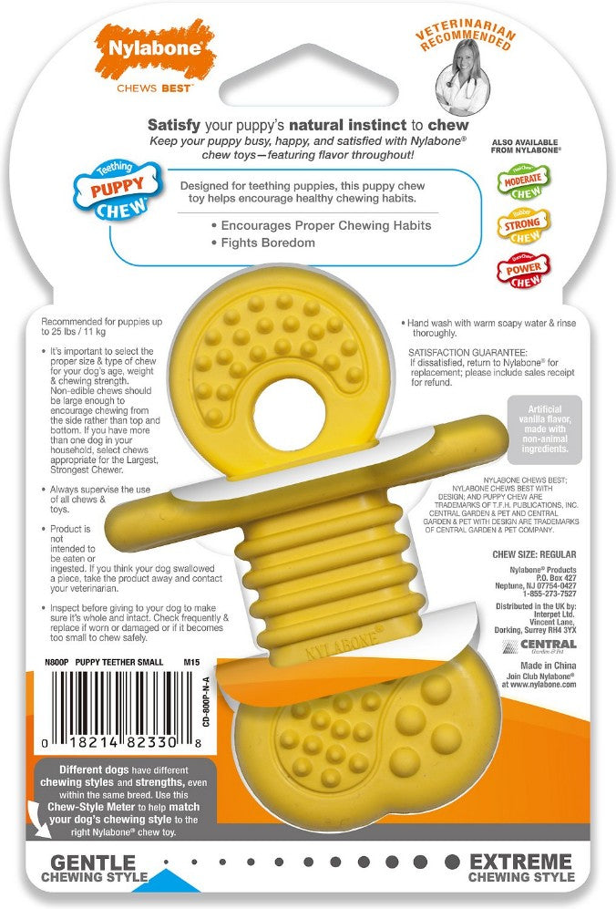 6 count Nylabone Puppy Teether Chew Toy Small Vanilla Flavor