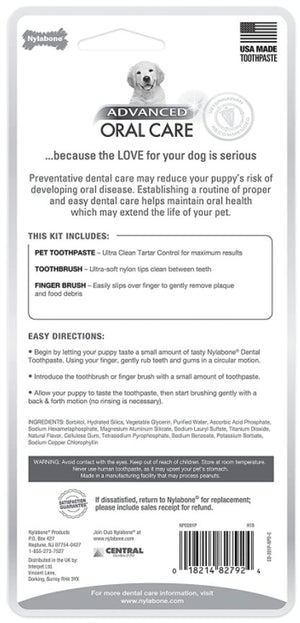 Nylabone Advanced Oral Care Puppy Dental Kit - PetMountain.com