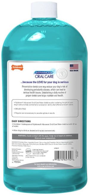 32 oz Nylabone Advanced Oral Care Water Additive Ultra Clean Tartar Control for Dogs