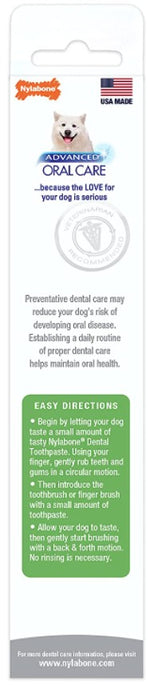 2.5 oz Nylabone Advanced Oral Care Natural Peanut Flavor Toothpaste for Dogs