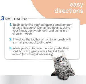 3 count Nylabone Advanced Oral Care Cat Dental Kit