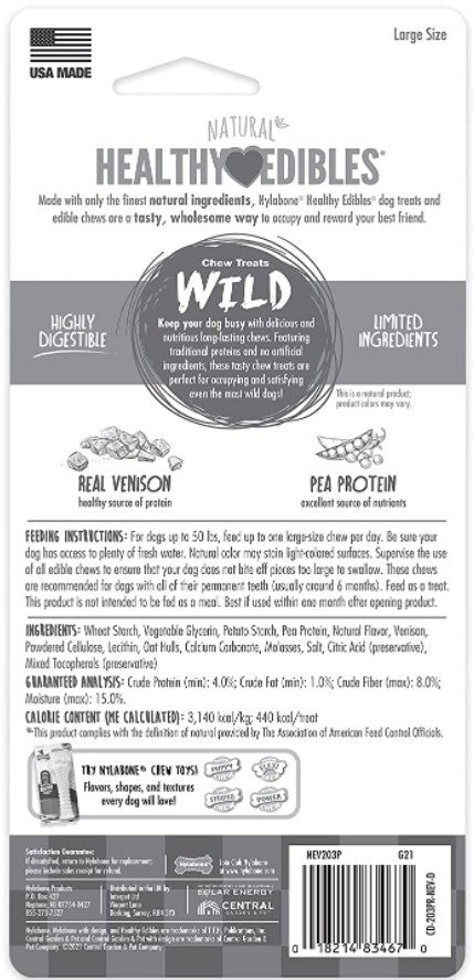 Nylabone Healthy Edibles Wild Chew with Real Venison Large - PetMountain.com