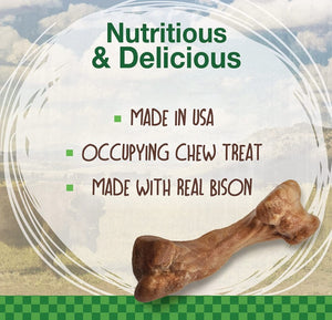 8 count Nylabone Healthy Edibles Natural Wild Bison Chew Treats Small