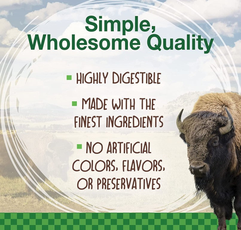 96 count (12 x 8 ct) Nylabone Healthy Edibles Natural Wild Bison Chew Treats Small