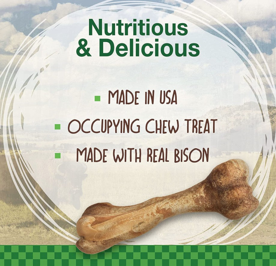1 count Nylabone Healthy Edibles Natural Wild Bison Chew Treats Large