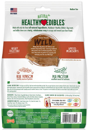 30 count (3 x 10 ct) Nylabone Healthy Edibles Wild Antler Chews with Real Venison