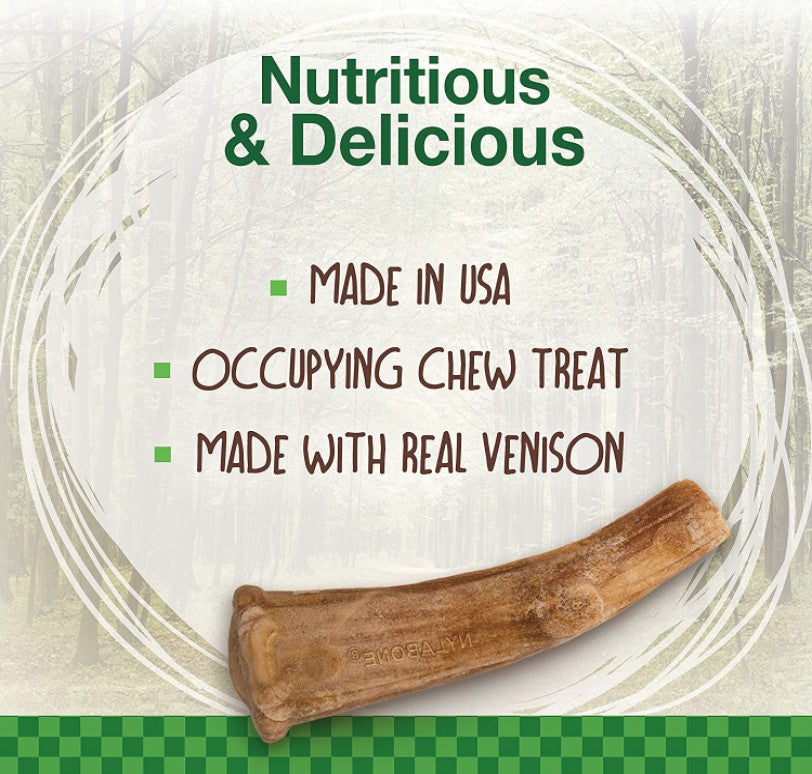 Nylabone Healthy Edibles Wild Antler Chews with Real Venison - PetMountain.com