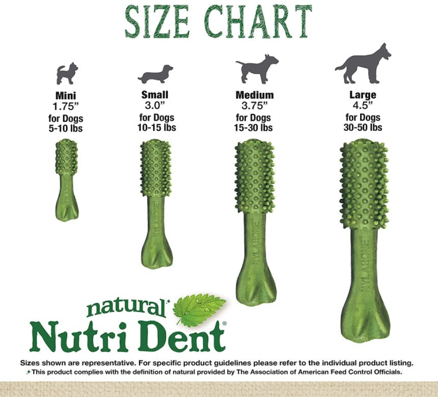 28 count Nylabone Natural Nutri Dent Fresh Breath Limited Ingredients Small Dental Dog Chews