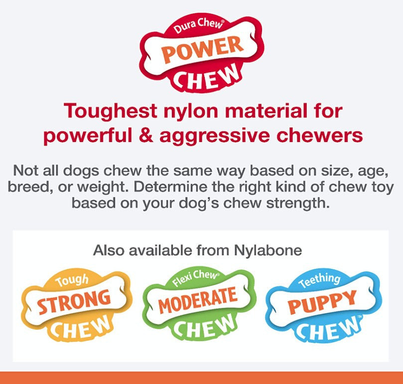 Nylabone Power Chew Wishbone Dog Chew Toy Bison Flavor - PetMountain.com