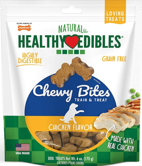 6 oz Nylabone Natural Healthy Edibles Chicken Chewy Bites Dog Treats