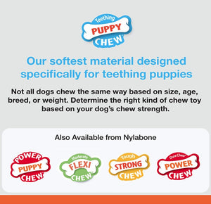 1 count Nylabone Puppy Chew Ring Peanut Butter Toy Wolf