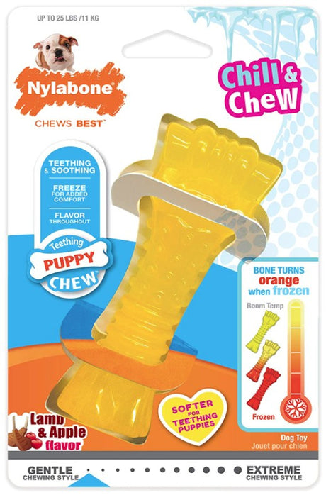 3 count Nylabone Puppy Chew Color Changing Chill N Chew Bone Mini Souper