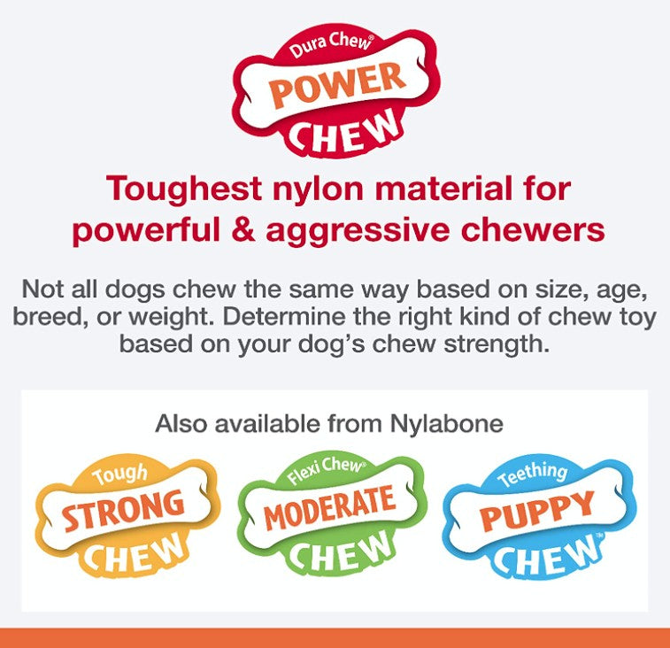 1 count Nylabone Power Chew Knuckle Bone and Pop-In Treat Toy Combo Chicken Flavor Wolf