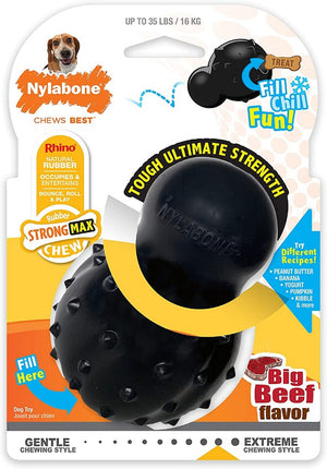 Nylabone Strong MAX Stuffable Chew Cone Toy Beef Flavor - PetMountain.com