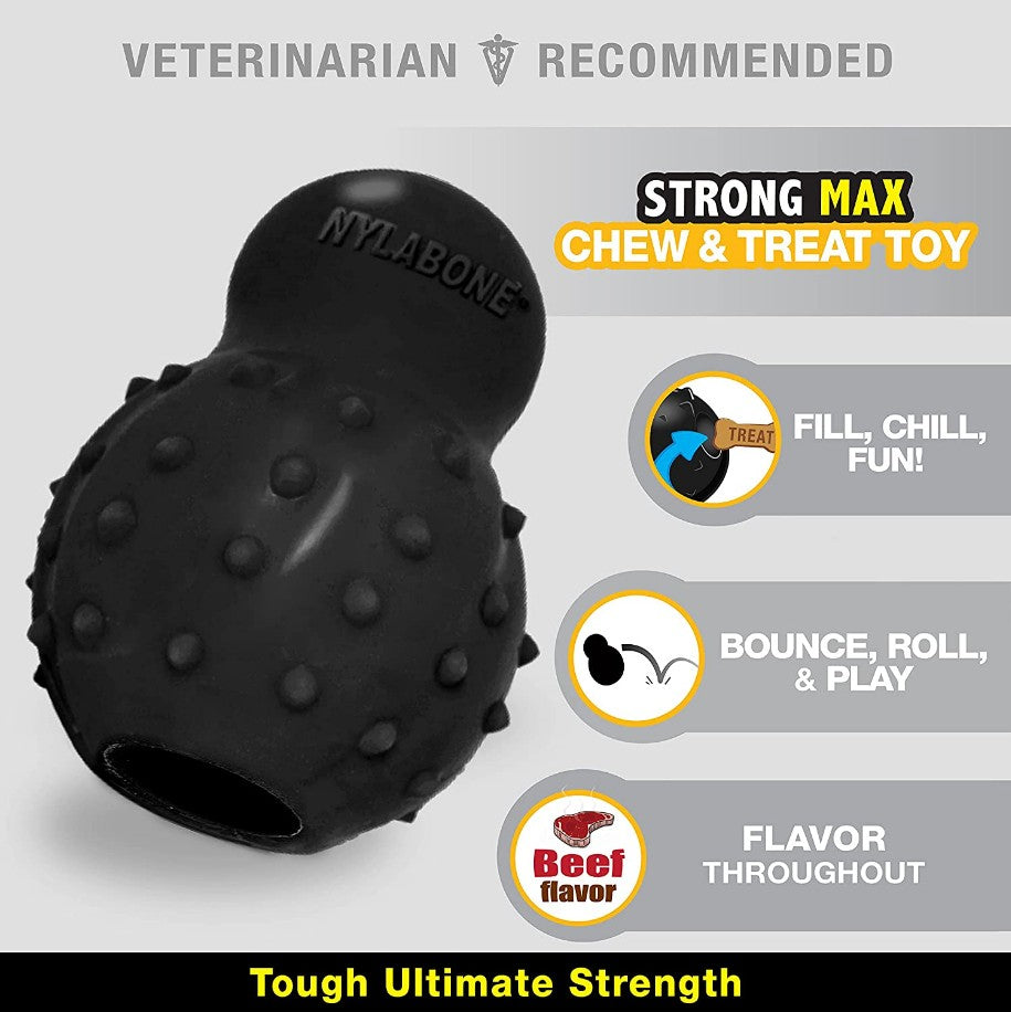 Nylabone Strong MAX Stuffable Chew Cone Toy Beef Flavor - PetMountain.com