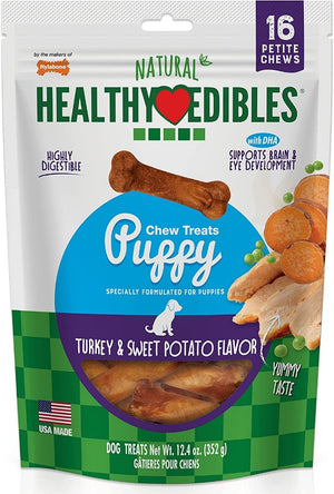 Nylabone Healthy Edibles Chews Turkey and Sweet Potato Flavor Petite - PetMountain.com