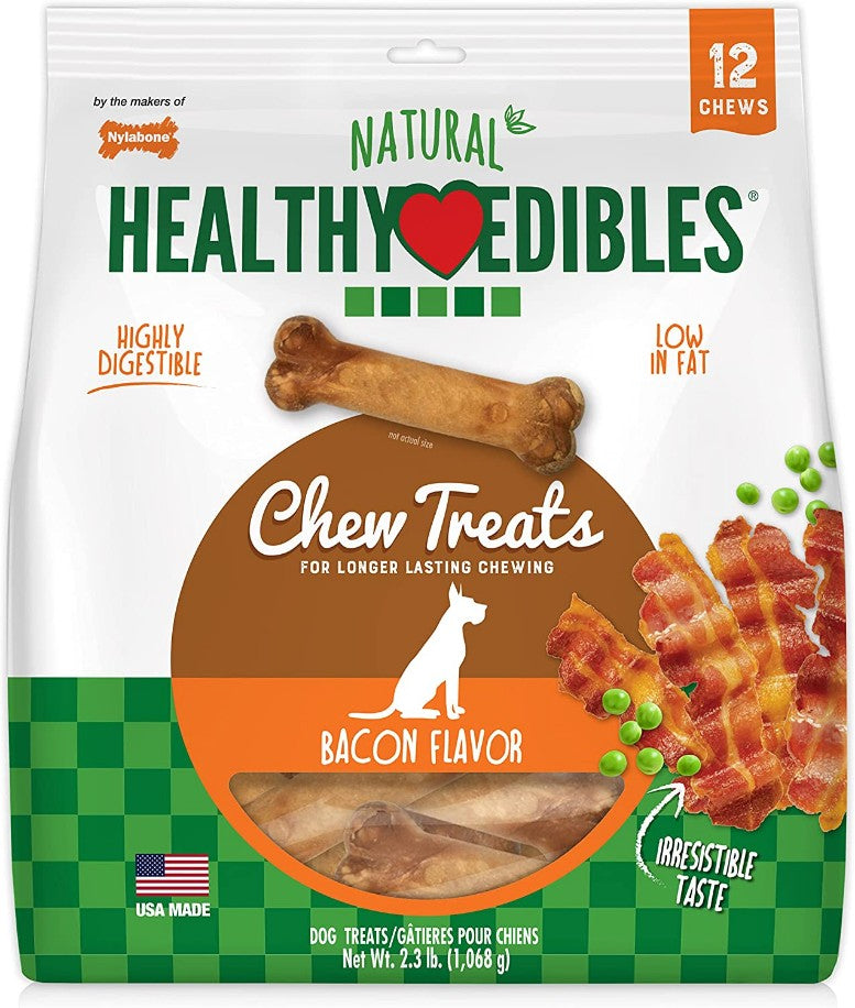 Nylabone Healthy Edibles Chews Bacon Wolf - PetMountain.com