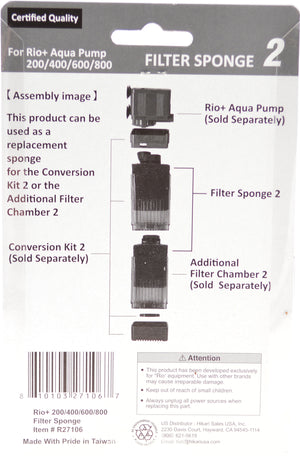 Model 200-800 - 6 count Rio Plus Aqua Pump Replacement Filter Sponge