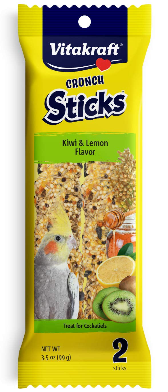 Vitakraft Crunch Sticks Kiwi and Lemon Cockatiel Treats - PetMountain.com