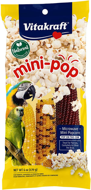6 oz Vitakraft Mini-Pop Corn Treat for Pet Birds