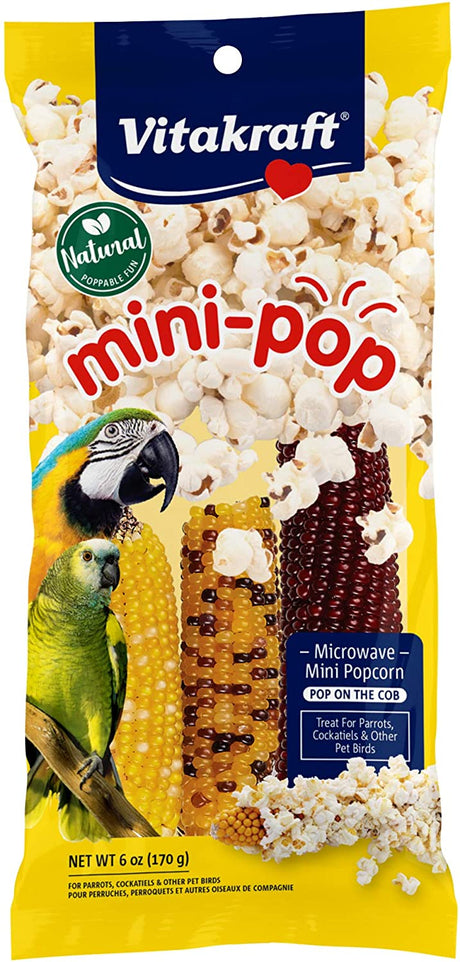 36 oz (6 x 6 oz) Vitakraft Mini-Pop Corn Treat for Pet Birds