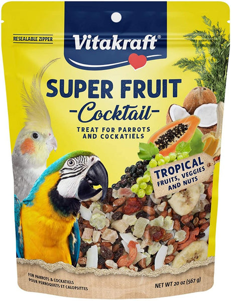 60 oz (3 x 20 oz) Vitakraft Super Fruit Cocktail Treat for All Parrots and Cockatiels