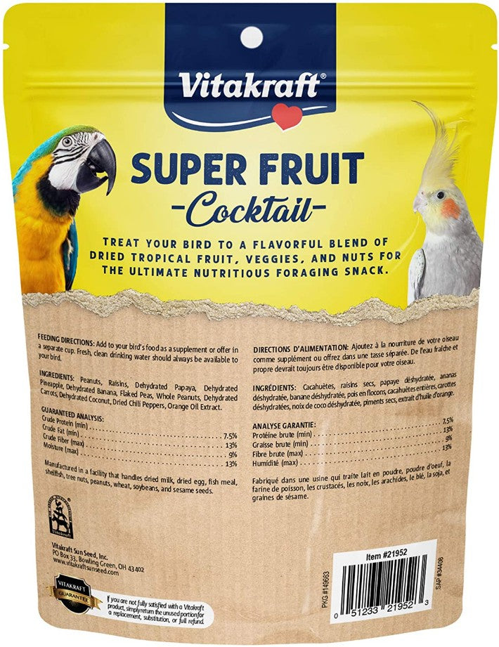 Vitakraft Super Fruit Cocktail Treat for All Parrots and Cockatiels - PetMountain.com