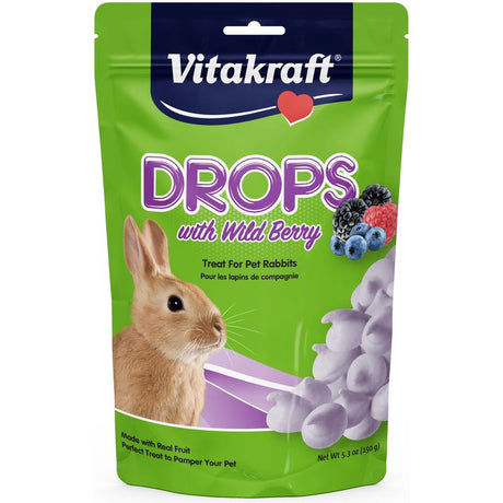 95.4 oz (18 x 5.3 oz) Vitakraft Drops with Wild Berry for Rabbits