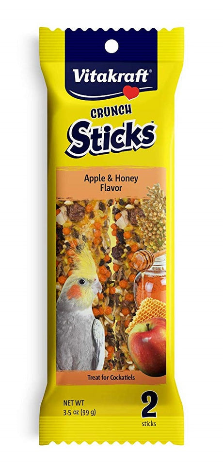 Vitakraft Crunch Sticks Apple and Honey Cockatiels Treats - PetMountain.com