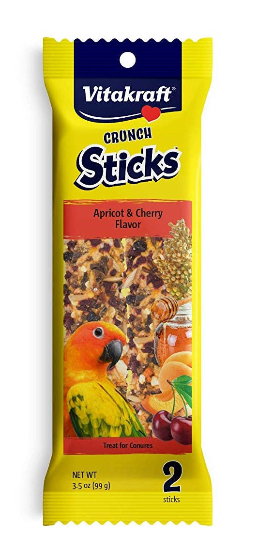 Vitakraft Crunch Sticks Apricot and Cherry Conure Treats - PetMountain.com