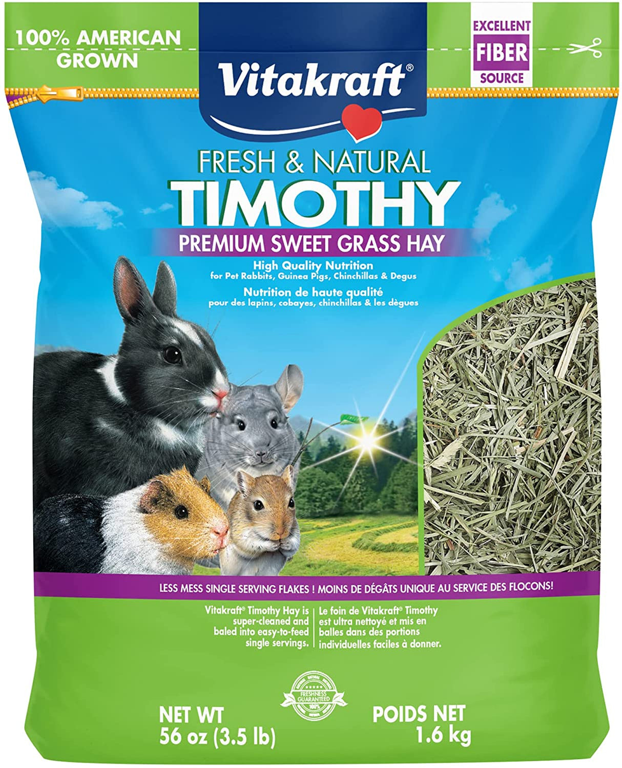 56 oz Vitakraft Timothy Premium Sweet Grass Hay