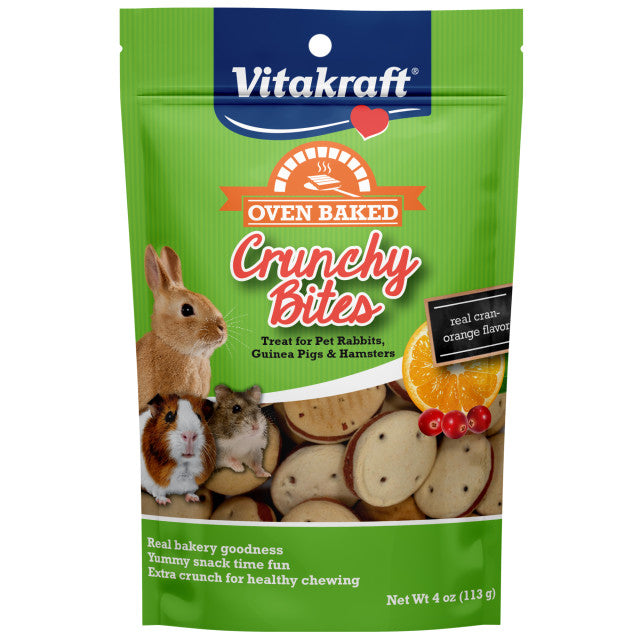 Vitakraft Oven Baked Crunchy Bites Small Pet Treats Real Cran-Orange Flavor - PetMountain.com
