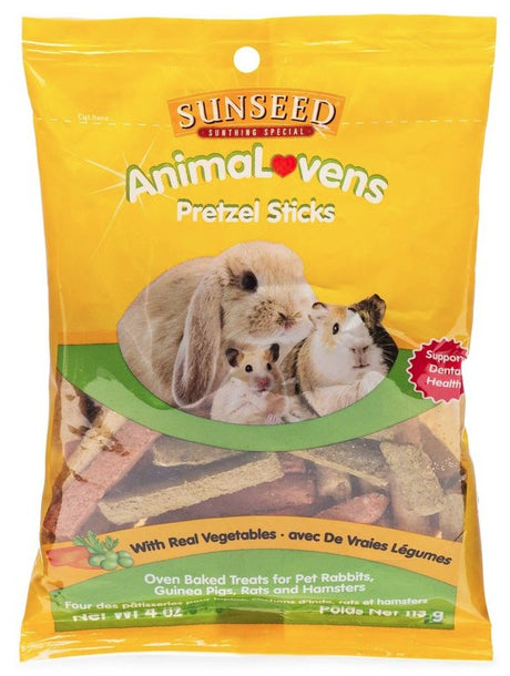 4 oz Sunseed AnimaLovens Pretzel Sticks for Small Animals