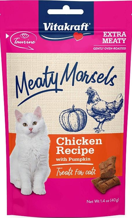 Vitakraft Meaty Morsels Chicken and Pumpkin Cat Treat - PetMountain.com