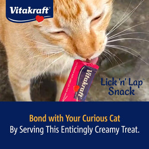 45 count (9 x 5 ct) Vitakraft Lick N Lap Snack Salmon Cat Treat
