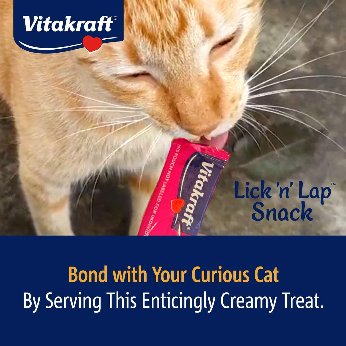 5 count Vitakraft Lick N Lap Snack Salmon Cat Treat