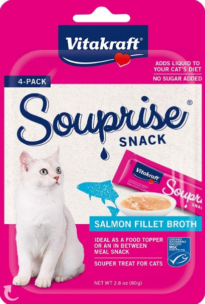 36 count (9 x 4 ct) Vitakraft Salmon Souprise Lickable Cat Snack