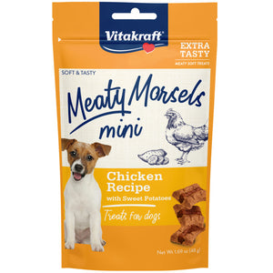 15.21 oz (8 x 1.69 oz) Vitakraft Meaty Morsels Mini Chicken Recipe with Sweet Potato Dog Treat
