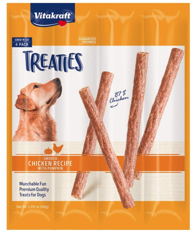 VitaKraft Treaties Smoked Chicken with Pumpkin Grab-n-Go Dog Treats - PetMountain.com