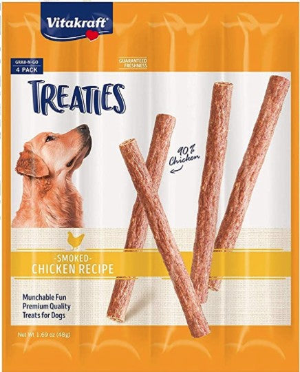 VitaKraft Treaties Smoked Chicken Grab-n-Go Dog Treats - PetMountain.com