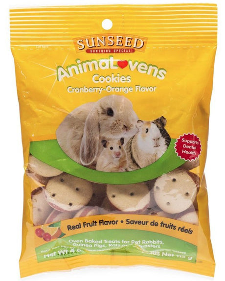 48 oz (12 x 4 oz) Sunseed AnimaLovens Cranberry Orange Cookies for Small Animals