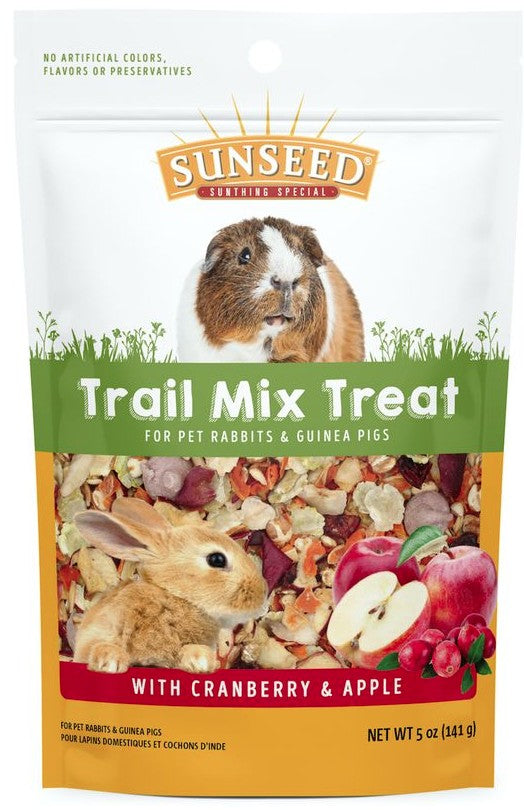 60 oz (12 x 5 oz) Sunseed Trail Mix Treat with Cranberry and Apple for Rabbits and Guinea Pigs