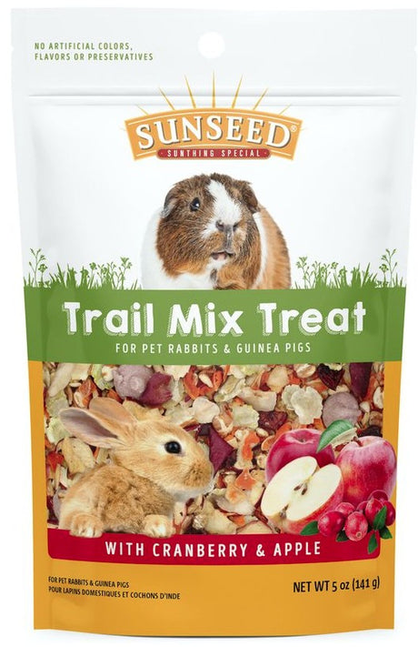 60 oz (12 x 5 oz) Sunseed Trail Mix Treat with Cranberry and Apple for Rabbits and Guinea Pigs