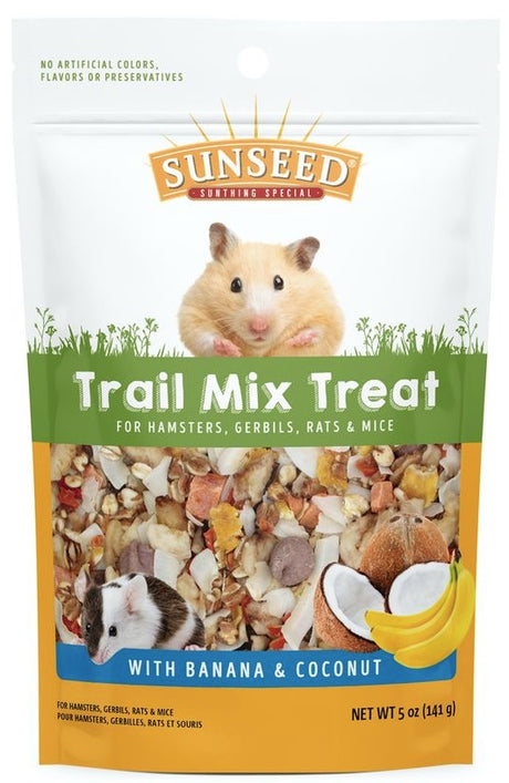 60 oz (12 x 5 oz) Sunseed Trail Mix Treat with Banana and Coconut for Hamster and Rats