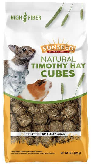 144 oz (9 x 16 oz) Sunseed Natural Timothy Hay Cubes