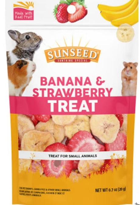 4.2 oz (6 x 0.7 oz) Sunseed Banana and Strawberry Small Animal Treat