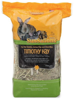 168 oz (6 x 28 oz) Sunseed SunSations Natural Timothy Hay