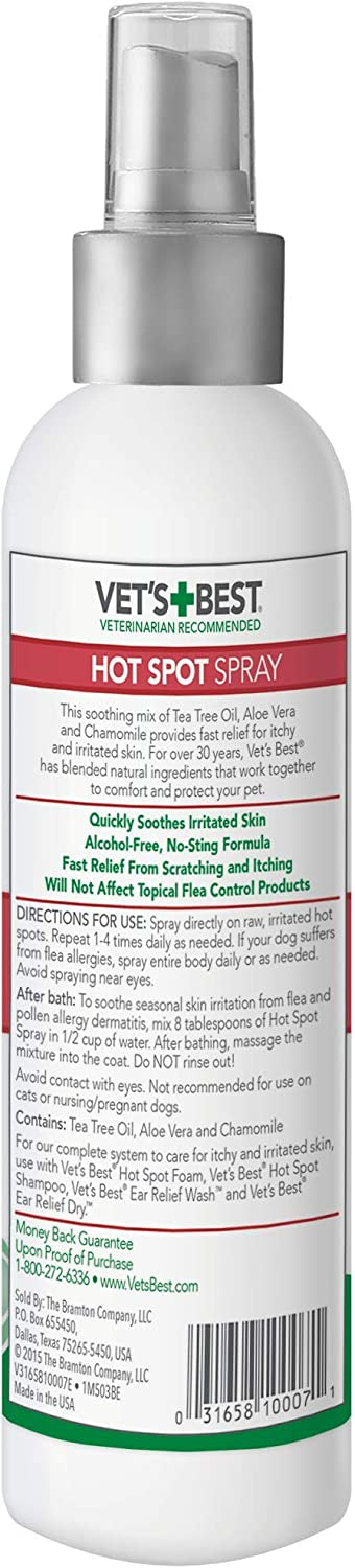 8 oz Vets Best Hot Spot Spray Itch Relief
