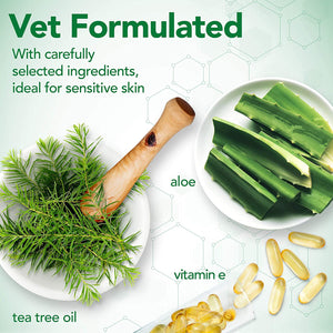 16 oz Vets Best Hot Spot Shampoo Tea Tree Oil and Aloe Vera for Itch Relief for Dogs and Pupppies