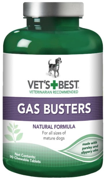 90 count Vets Best Gas Buster Tablets for Dogs